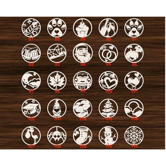 The Everything SQUARE Wood Sign 19 Sign Options 127 Different Changeable Icons - Picture 9 of 10